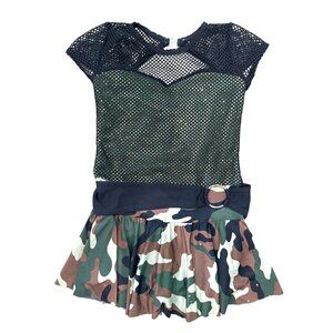 Girl's A Wish Come True Camo Dance Costume, size SC (5-7)
